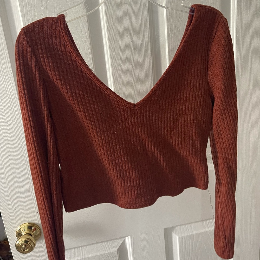 Crop Brown Sweater